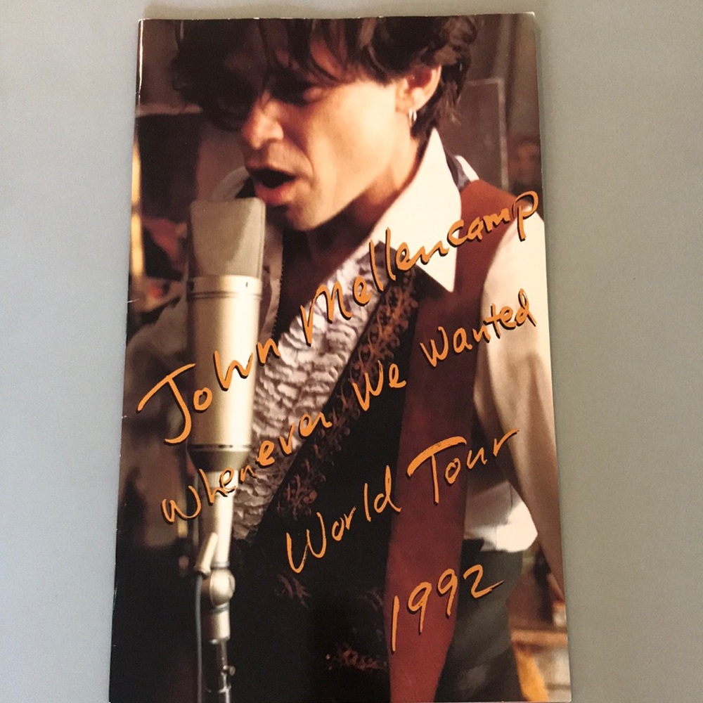 John Cougar Mellencamp Concert Program  1992